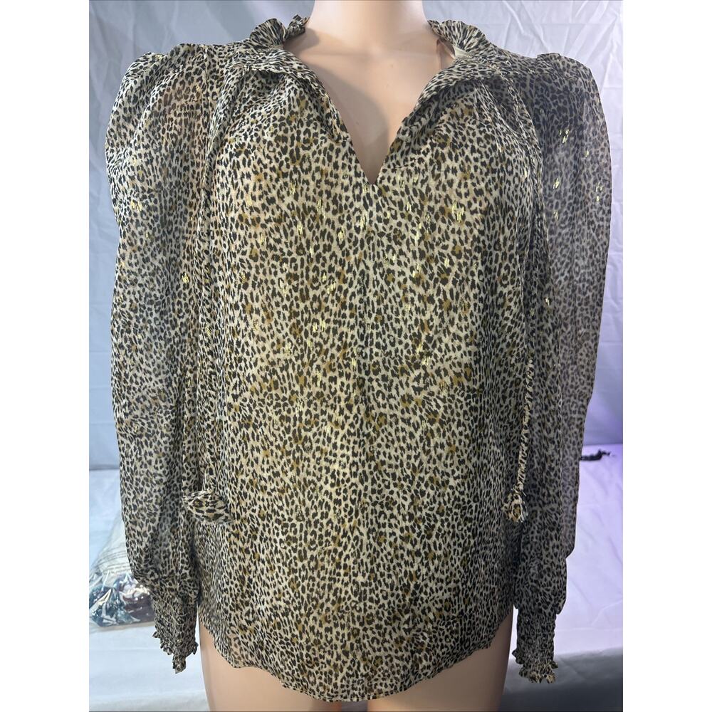 CeCe Leopard Print Blouse - Picture 4 of 16